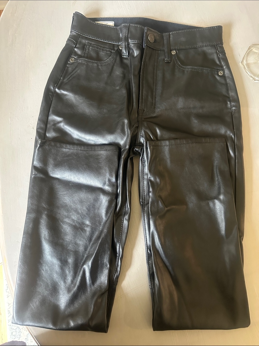 GAP  Black Faux Leather Jeans - Picture 4 of 4